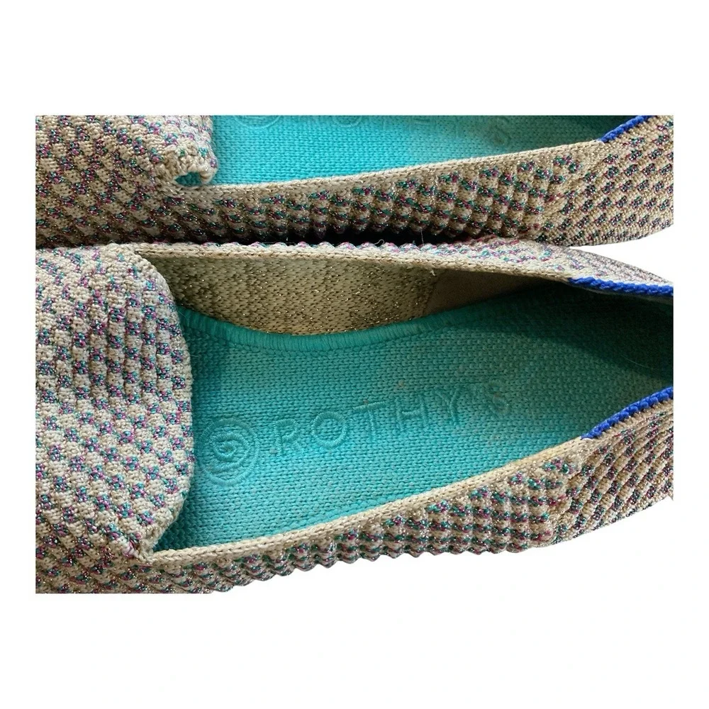 Rothy's Youth The Round Flats Sz 4 Multi Metallic Limited Edition‎ Womens Sz 6